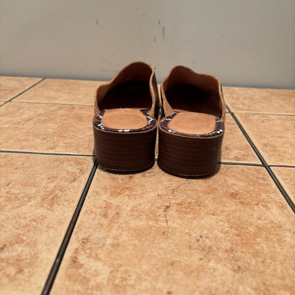 Madewell Alicia Snake Embossed Leather Mules Size 8.5 - Picture 4 of 9